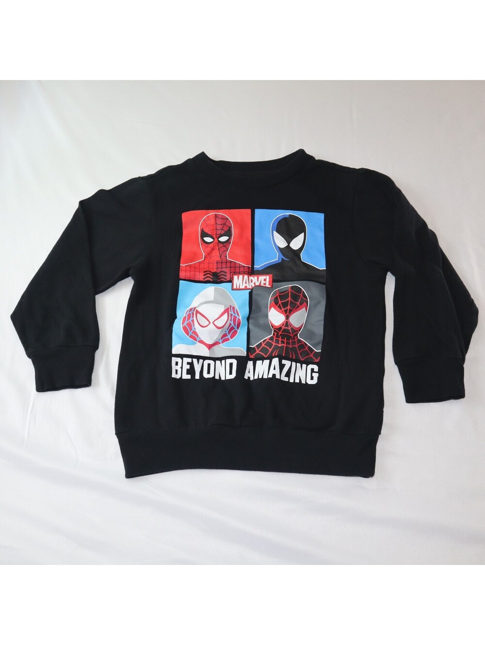 Marvel Boys Sweatshirt Spider-Man Graphic Size 4T Black
